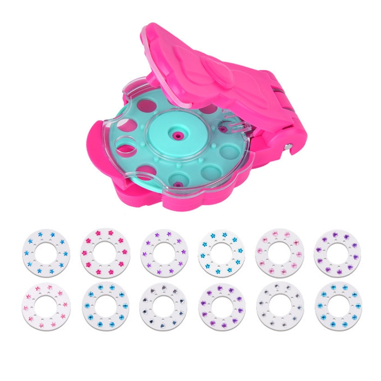 DIY Crystal Rhinestone Sticker Hair Decor Magic Nail Machine Girls Play House Hair Sticker Toy
