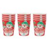 Disposable Christmas Paper Cups Milk Tea Coffee Hot Drink Cups Holiday Party Decoration Supplies