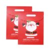 2pcs Christmas Gift Bags Christmas Eve Gifting Tote Paper Bags Candy Cookies Gift Box