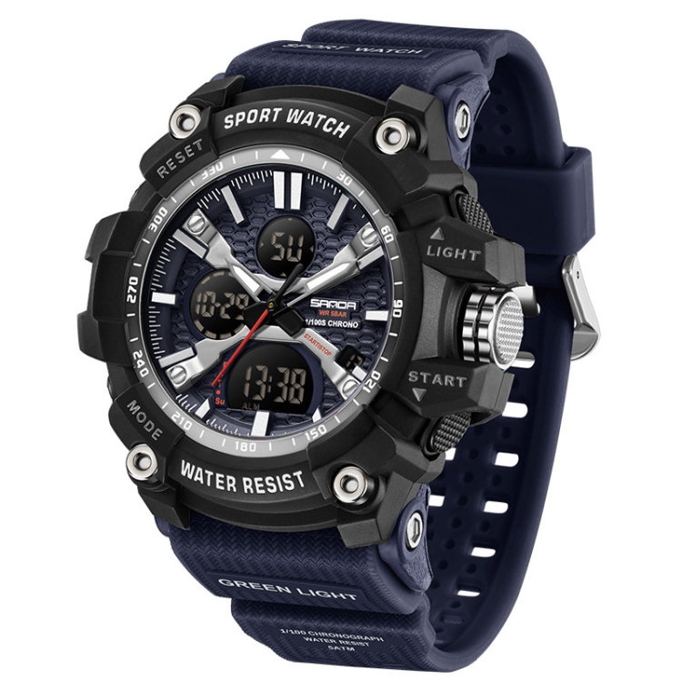 SANDA Men Electronic Watch Outdoor Sports Luminous Watch