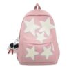 Cute Girls Stars Backpack Teenagers Large Capacity Student Schoolbag Travel Bag