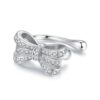 Elegant Bow Ear Bone Clip Copper Material Platinum-Plated Earrings