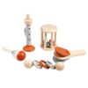Wooden Baby Hand Grip Bells Rattles Musical Instruments Toddler Early Learning Pacifying Bed Bells Toys