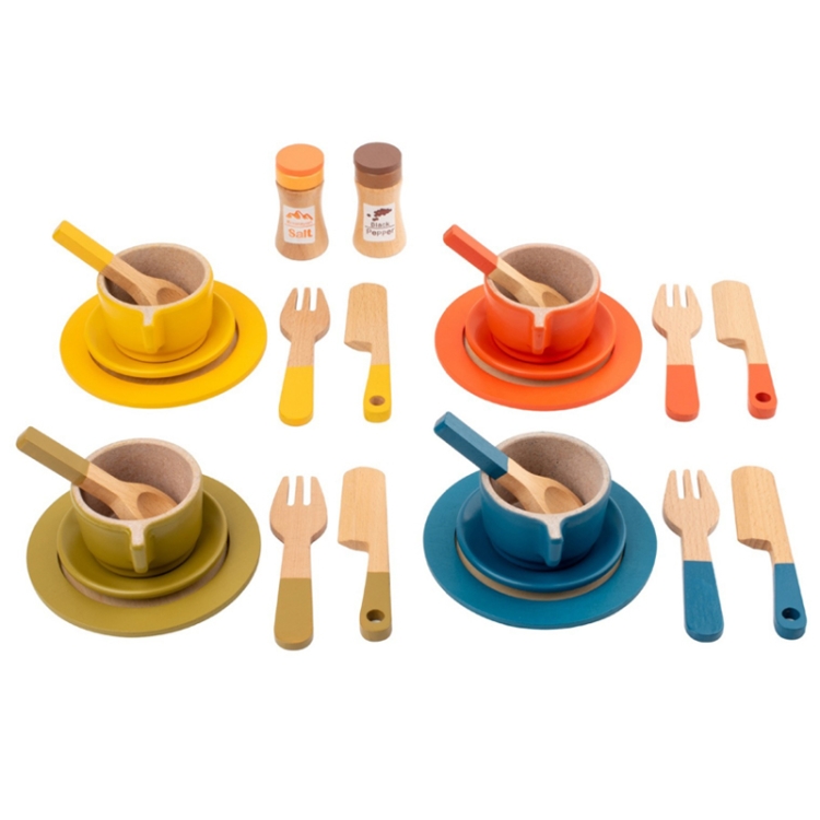 Simulation Wooden Children Afternoon Tea Set Montessori Fun Role-playing Pretend Play Early Education Toy