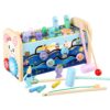 Wooden Montessori Play Whac-a-Mole Toy Multi-functional 1-3 Years Old Boys / Girls Baby Knockout Educational Toy