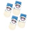 4pcs /Set Pet Dog Socks For Teddy Non-slip Anti-Scratch Anti-Dirty 3D Dolls Socks Dog Shoes