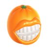 Pet Dog Sounding Teething Ball Weird Orange Licking Chewing Toy