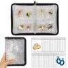 80 Grids Jewelry Storage Album Dustproof Antioxidant Earring Necklace Bracelet Transparent PVC Zipper Jewelry Bag
