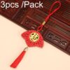 3pcs /Pack Wooden New Year Pendants for Potted Green Plants