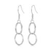 S925 Sterling Silver Platinum-plated Long Hoop Earrings