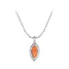 S925 Sterling Silver Platinum-plated Flame Opal Necklace Elegant Clavicle Chain