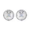 S925 Sterling Silver Platinum-plated Christmas Crystal Ball Snowflake Earrings