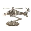 Stainless Steel Crafts Helicopter Model Office Car Decorations