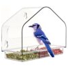 Clear Window Bird Feeder with Strong Suction Cups Fits for Wild Birds, Chickadees