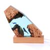 Ocean Cave Whale Diver Desktop Ornament USB Art Decor Solid Wood Resin Lamp Birthday Gift
