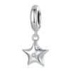 S925 Sterling Silver Oxidized Star Bracelet DIY Beads