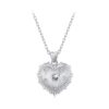 S925 Sterling Silver Retro Heart-shaped Clavicle Necklace