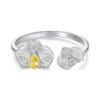 S925 Sterling Silver Phalaenopsis Flower Adjustable Open Ring