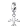 S925 Sterling Silver Travel Airplane Pendant Jewelry Beads