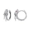 S925 Sterling Silver Oxidized Flying Dragon Earrings