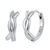 S925 Sterling Silver Oxidized Twist Knot Earrings Twisted Rope Earrings