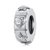 S925 Sterling Silver Heart Star Silicone Buckle DIY Beads
