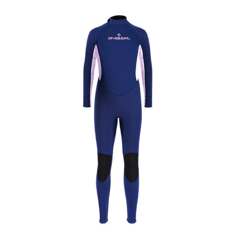 DIVE & SAIL 2.5MM Kids Long Sleeve One-Piece Wetsuit Youth Warm Snorkeling Surf Suit