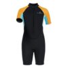 DIVE & SAIL 2.5mm Kids Warm Short Sleeve One-Piece Wetsuit Youth Snorkeling Surf Suit