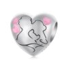 S925 Sterling Silver Oil Drop Couple Kiss Love Beads