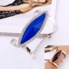 Metal Bangles Women Trendy Resin Mosaic Crystal Bracelet Smooth Wide Opening Adjustable Bangle
