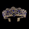 Crystal Tiaras Vintage Gold Rhinestone Pageant Crowns With Comb Baroque Wedding Hair Accessories