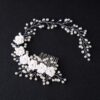 Women Hair Comb Bride Wedding Hair Clip Handmade Flowers Beads Decoration Ladies Hairs Accessories