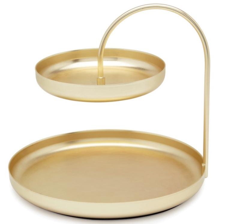 Double-layer Tray Jewelry Rack Key Lipstick Cosmetic Dresser Storage Tray