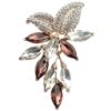 Flowers Drill Crystal Brooch
