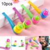 10 PCS Children Toy Suspension Blow Ball Nostalgic Toy Blowing Music Magic Hanging Ball, Random Color Delivery