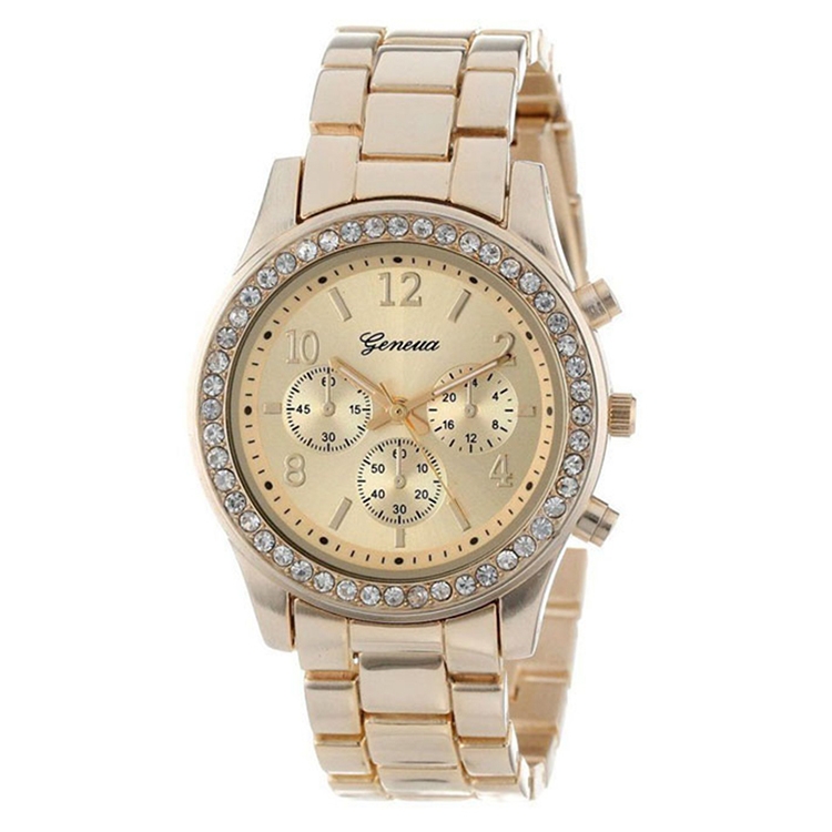 Women Alloy Diamond Atainless Steel Belt Watch