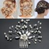 Pearl Women Hair Combs Wedding Hair Accessories Hair Pin Rhinestone Tiara Bridal Clip Crystal Crown Bride Hair Jewelry
