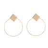 Simple Style Fashion Earrings Women Square Round Geometric Hanging Earrings