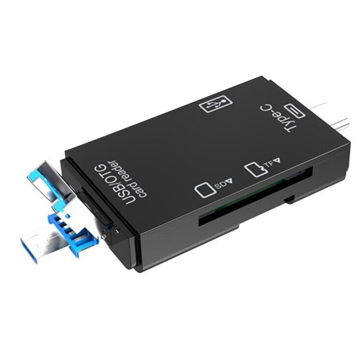 High Speed 6 in 1 OTG USB 2.0 TF Micro SD Card Reader