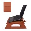 For Macbook Air M2 13.6 13/14/15/16 inch PU Leather Multifunctional Laptop Bag with Stand