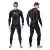 SLINX 1101 3mm Neoprene Super Elastic Wear-resistant Warm Cold-proof Y Shape Stitching One-piece Long Sleeve Wetsuit for Men