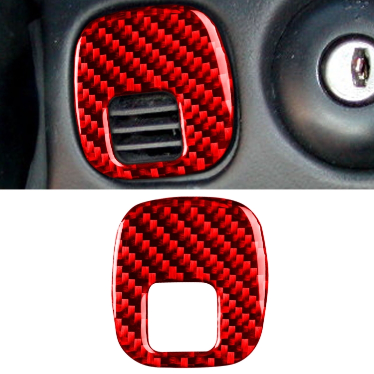 Carbon Fiber Car Key Panel Button Sticker for Chevrolet Corvette C5 1998-2004, Left Drive