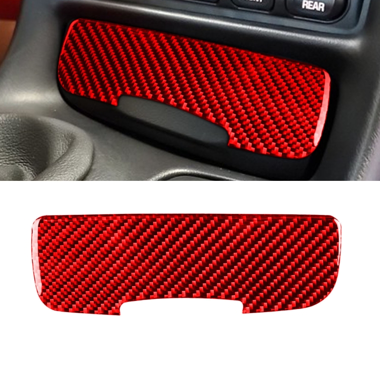 Carbon Fiber Car Power Outlet Cover Sticker for Chevrolet Corvette C5 1998-2004, Left Drive