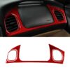 3 in 1 Carbon Fiber Car Front Passenger Seat Air Outlet Sticker Kits for Chevrolet Corvette C5 1998-2004, Left Drive