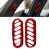 2 in 1 Car Carbon Fiber Sides Door A-pillar Air Outlet Sticker for Chevrolet Corvette C5 1998-2004, Left Drive