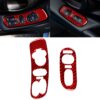 2 in 1 Car Carbon Fiber Door Control Panel Sticker Set B for Chevrolet Corvette C5 1998-2004, Left Drive