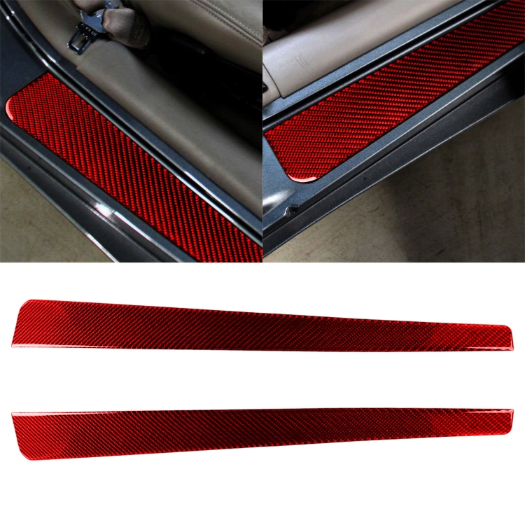 2 in 1 Car Carbon Fiber Threshold Sticker for Chevrolet Corvette C5 1998-2004, Left Drive