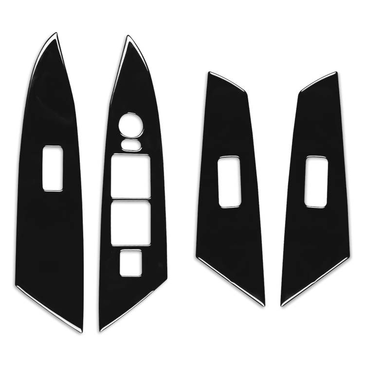 For Mazda 3 Axela 2010-2013 4 in 1 Car Window Lift Panel Decorative Sticker, Right Drive