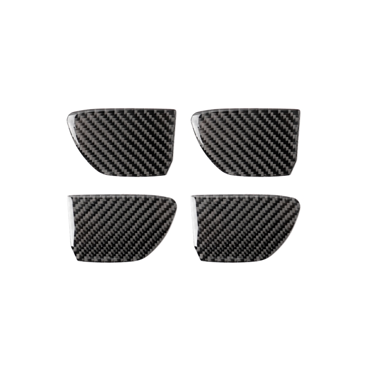 4 PCS Car Carbon Fiber Door Inner Handle Wrist Panel Decorative Sticker for Infiniti Q50 / Q60 2014-2020