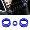 3 PCS Car Metal Air Conditioner Knob Case for Honda AVANCIER / URV